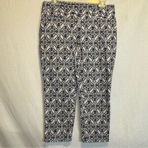 G-145 Loft Blue & White Marissa The Riviera Pant Cropped Pants Size 8P